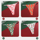 Festive Christmas Thong Set – 4 Pcs, Breathable & Shiny