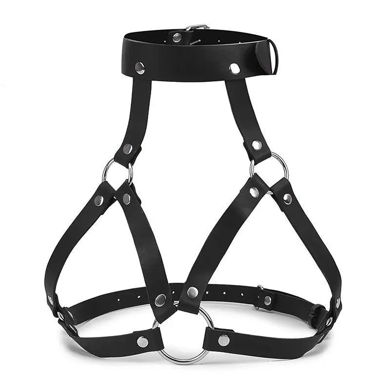PU Leather Harness Bra - Pik A Pleasure