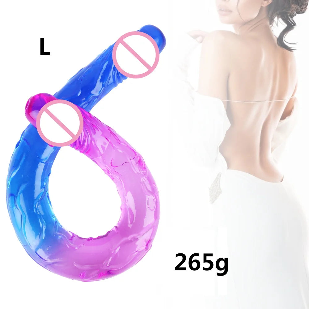 Double Penetration Jelly Dildo – Soft, Long & Lifelike