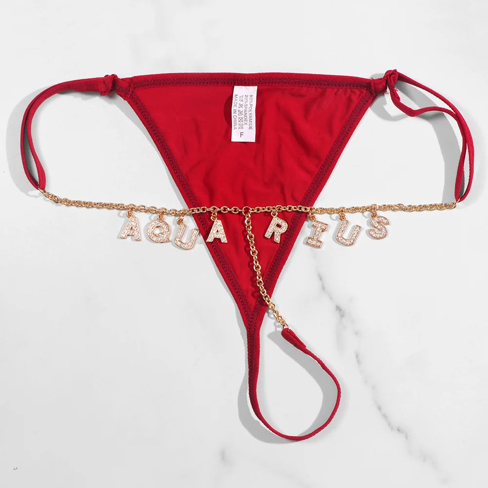 Custom Zodiac Letter Thong - Pik A Pleasure