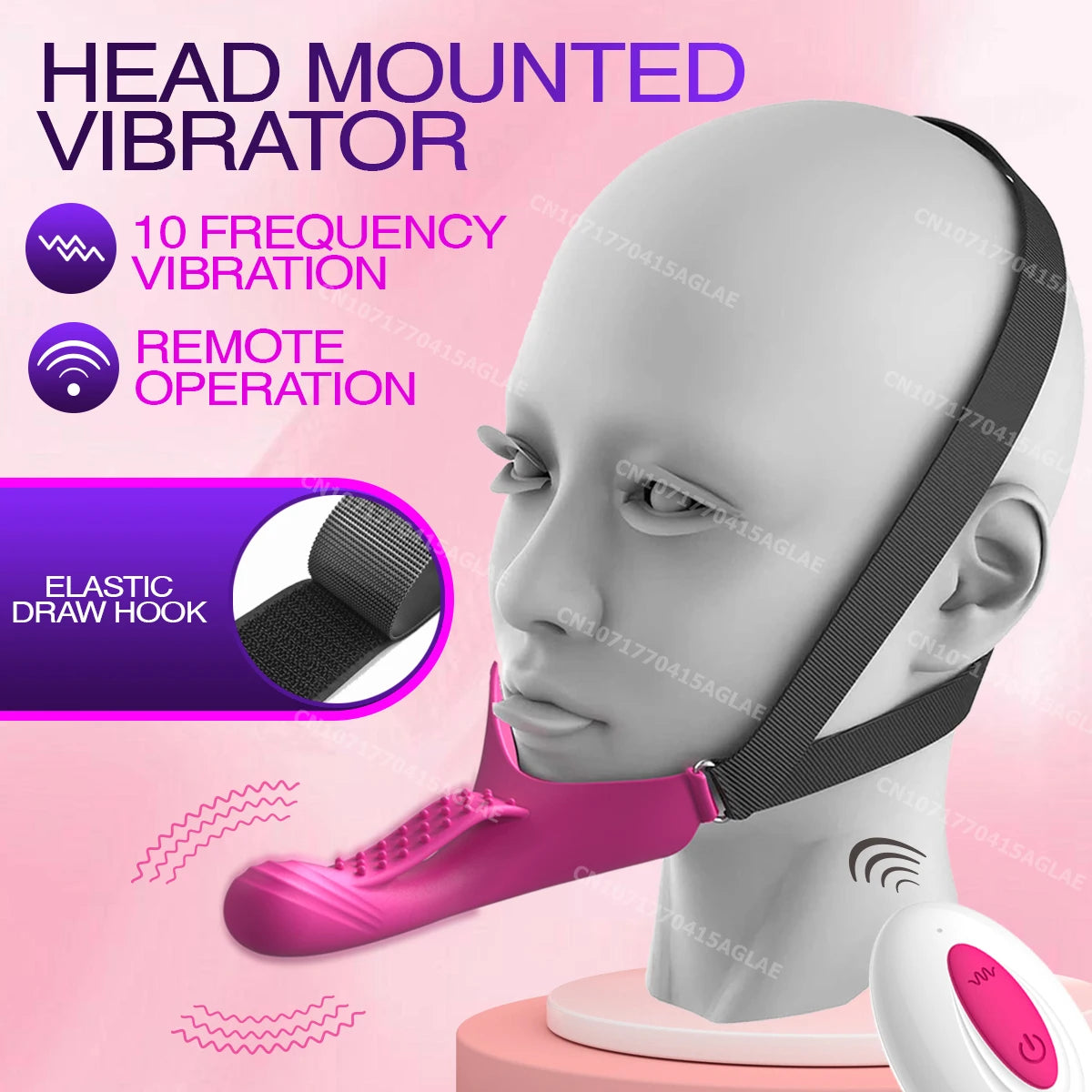 Hands-Free Chin Strap Vibrator for Oral Roleplay