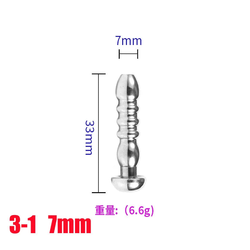 Stainless Steel Hollow Penis Plug – Urethral Dilator Sounding Tool PENIS PLUG PU