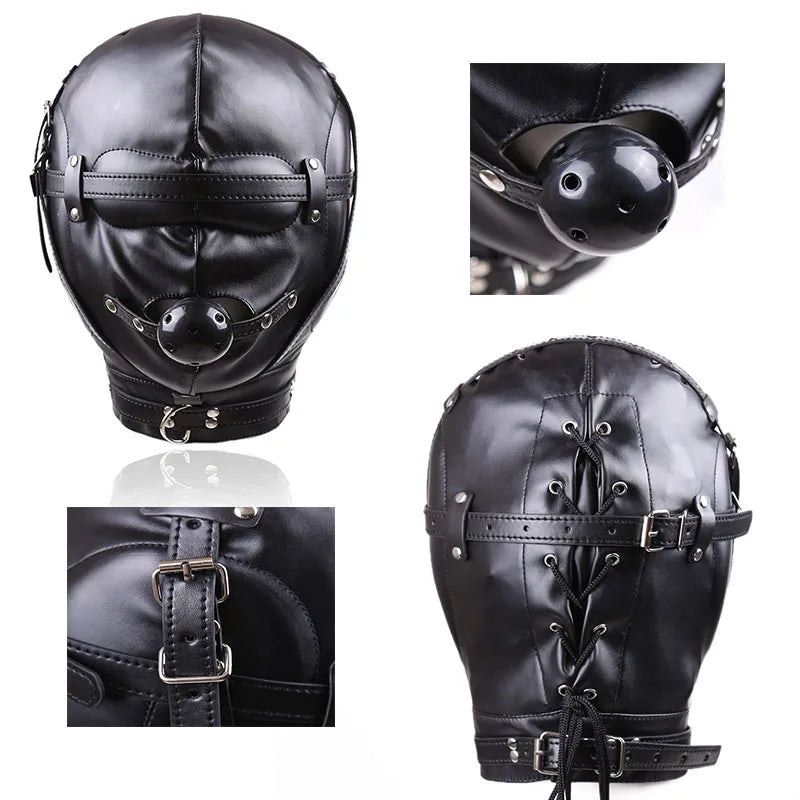Fetish Deprivation Hood with Ball Gag - Pik A Pleasure