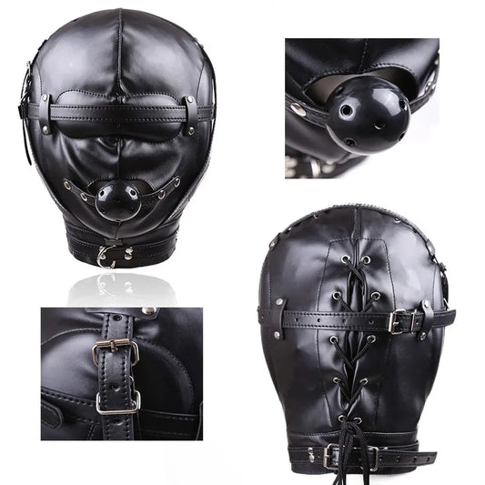 Fetish Deprivation Hood with Ball Gag - Pik A Pleasure
