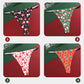 Festive Christmas Thong Set – 4 Pcs, Breathable & Shiny