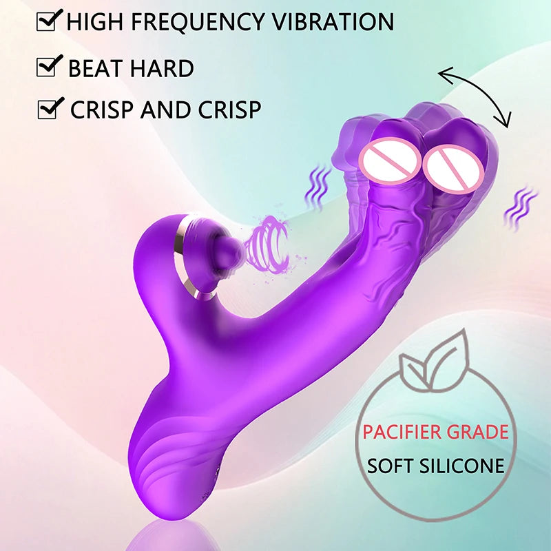 Tapping & Flapping Dual Vibrator for Couples