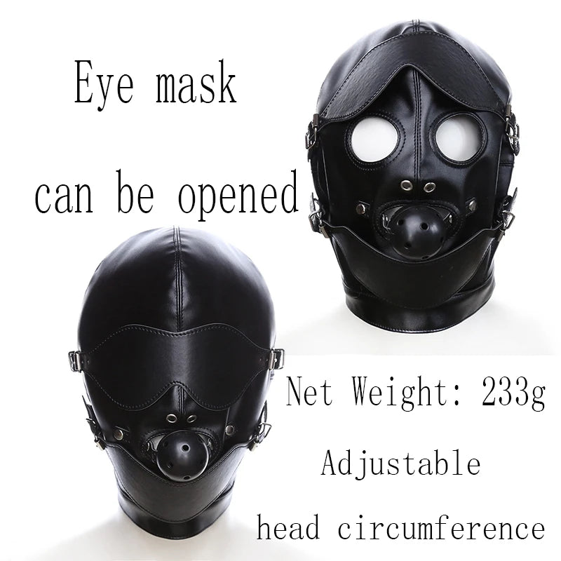 Fetish Deprivation Hood with Ball Gag - Pik A Pleasure