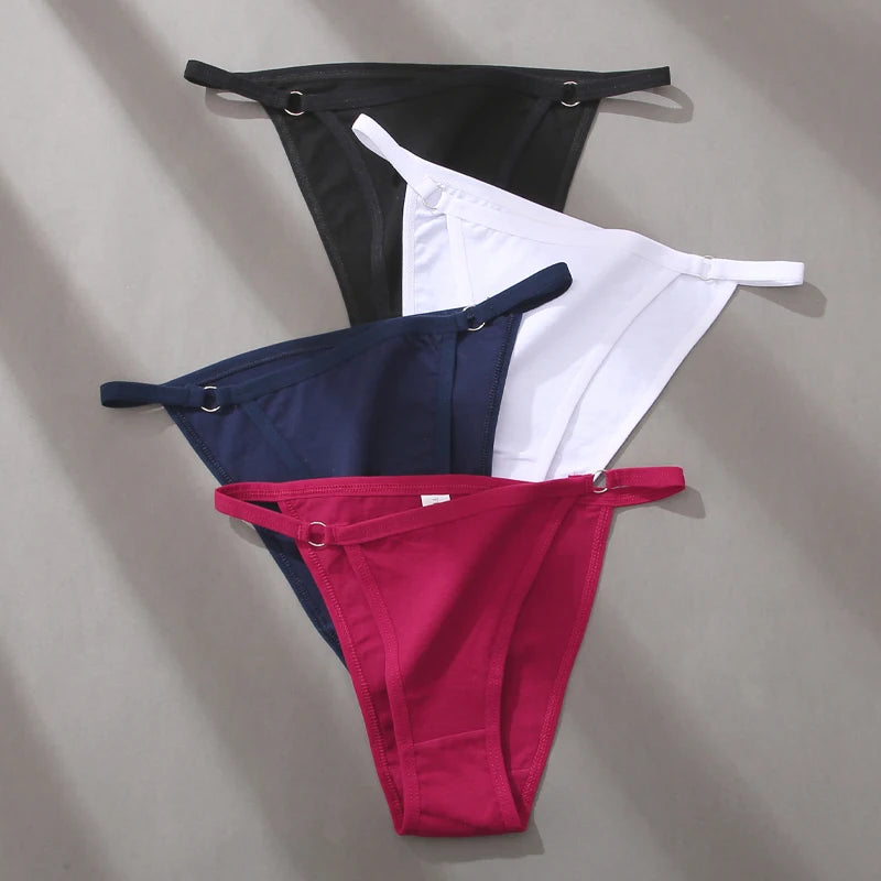Women’s Low Waist Cotton Panties – 3 Pack Soft Sexy Briefs