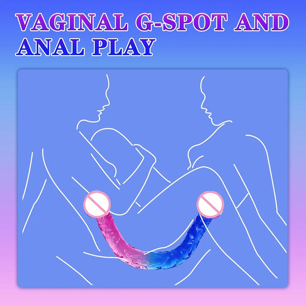 Double Penetration Jelly Dildo – Soft, Long & Lifelike