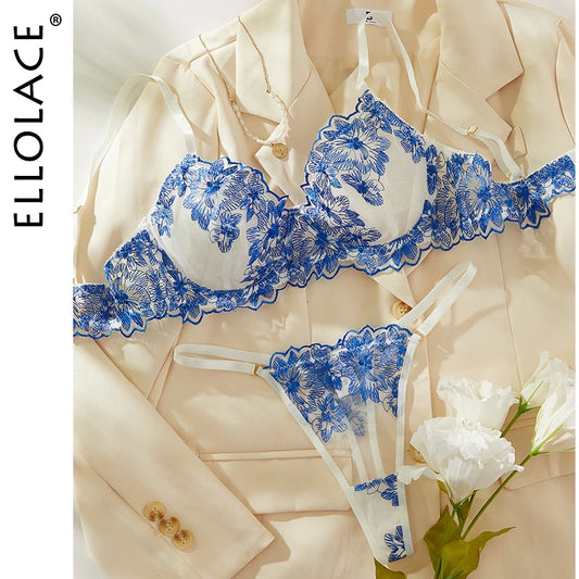 Pika Sexy Floral Embroidered Lingerie Set