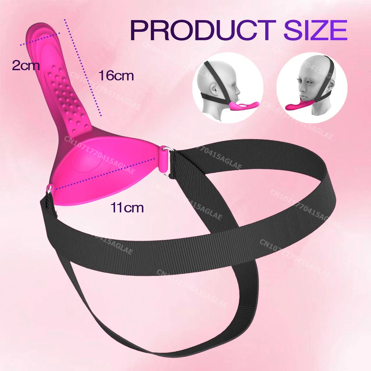 Hands-Free Chin Strap Vibrator for Oral Roleplay