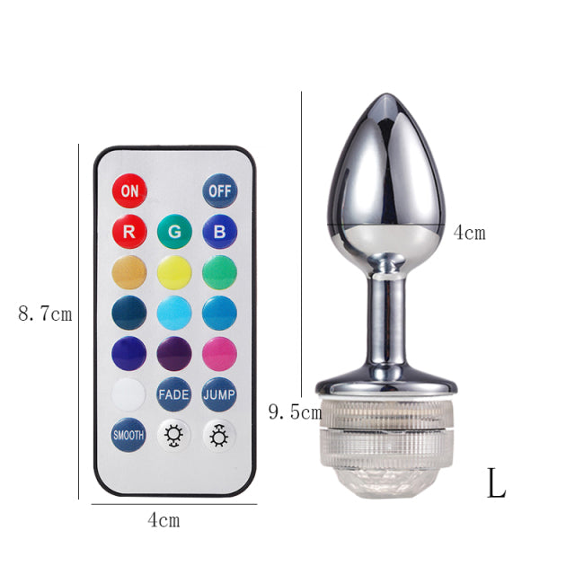 Booty Glimmer Light Up Anal plug Pik A Pleasure Booty Glimmer Light Up Anal plug Pik A Pleasure